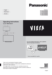 Panasonic VIERA TX-39AS500E Operating Instructions Manual