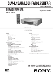 Sony SLV-L65HFAR Service Manual