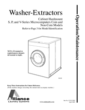 Alliance Laundry Systems HC35VX2 Operation & Maintenance Manual