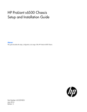 HP ProLiant s6500 Setup And Installation Manual