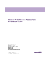 Extreme Networks Altitude 4521 Series Installation Manual