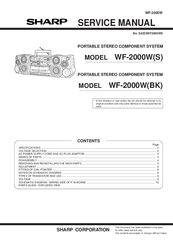 Sharp WF-2000WBK Service Manual