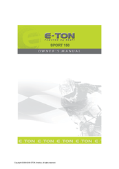 E-TON Sport 150 Owner's Manual