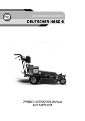 DEUTSCHER H660-II Owner's Instruction Manual