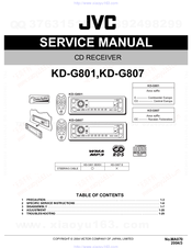 JVC CD Receiver KD-G807 Service Manual
