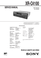 Sony XR-C4100 Service Manual