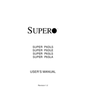 Supero SUPER P6DLE User Manual