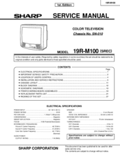 Sharp 19R-M100 Service Manual