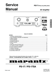 Marantz PS-17 Service Manual