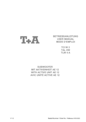T+A Criterion TCI W2 User Manual