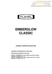 Flavel Emberglow Classic FEMC00MN Installation And Maintenance Instructions Manual