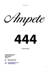 Ampete 444 Owner's Manual