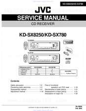 JVC KD-SX8250 Service Manual