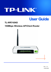 Tp Link TL-WR743ND User Manual