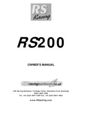 RS Racing RS200 Owner's Manual