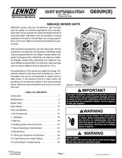 lennox G60UH-24A-045 Service Manual