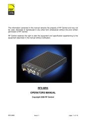 RF Central RFX-BRK Operator's Manual