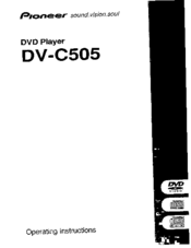 Pioneer DV-C505 Operating Instructions Manual