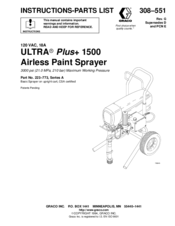 Graco ULTRA PLUS+ 1500 Instructions And Parts List