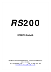 LDC Racing Sailboats RS200 Owner's Manual