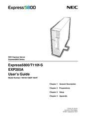 NEC Express5800/T110f-SEXP285A User Manual