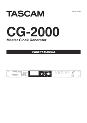 Tascam CG-2000 Owner's Manual
