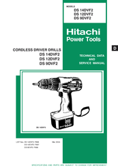 Hitachi DS 12DVF2 Technical Data And Service Manual