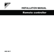Daikin BRC1D517 Installation Manual