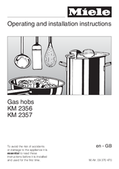 Miele KM 2354 Operating And Installation Instructions
