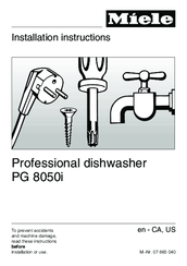 Miele PG 8050i Installation Instructions Manual