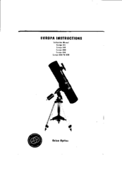 Orion Optics Europa 200 Instruction Manual
