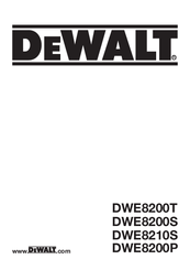 DeWalt DWE8200P Instruction Manual