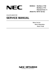 NEC MultiSync V721 Service Manual