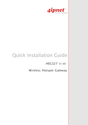 4IPNET HSG327 Quick Installation Manual
