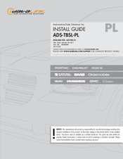 iDataLink ADS-TBSL-PL Install Manual