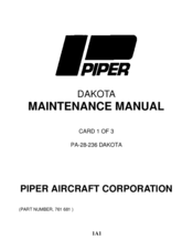 Piper PA-28-236 DAKOTA Maintenance Manual