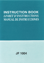 Janome JF 1004 Instruction Book