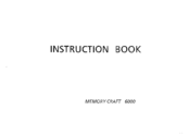 Janome memory craft 6000 Instruction Book
