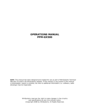 WinSystems PPM-GX500 Operation Manual