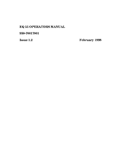 Simrad EQ 55 Operator's Manual