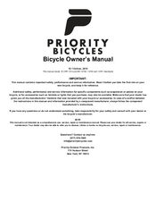 Priority Bicycle Owner's Manual