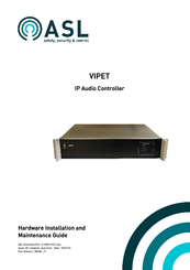 ASL INTERCOM VIPET Installation And Maintenance Manual