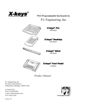 P.I. Engineering X-keys Foot Pedal Product Manual