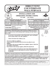 COZY DVCF553C Installation And Operating Instructions Manual