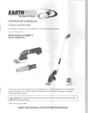 EarthWise M1E-LD-200M/7.2 Operator's Manual