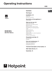 Hotpoint CIO 644 DD Z Operating Instructions Manual
