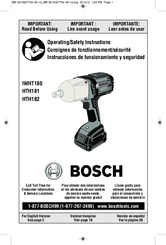 Bosch IWHT180 Operating/Safety Instructions Manual
