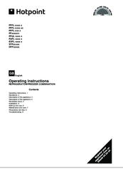 Hotpoint HTF Series Operating Instructions Manual