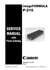 Canon imageFORMULA P-215 Service Manual