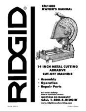RIDGID CM1400 Owner's Manual